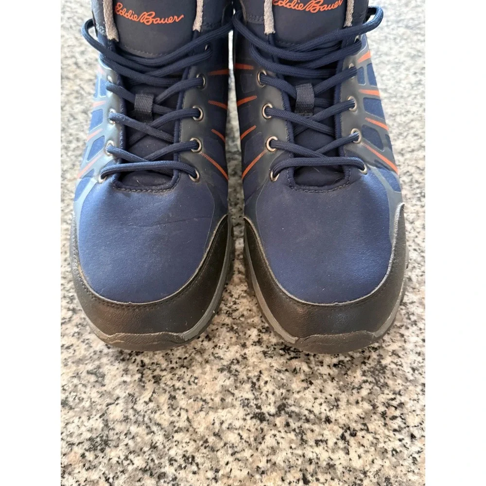 Eddie Bauer Summit Mid Hiking Trail Boot Mens 8.5 women's 10 Blue Orange